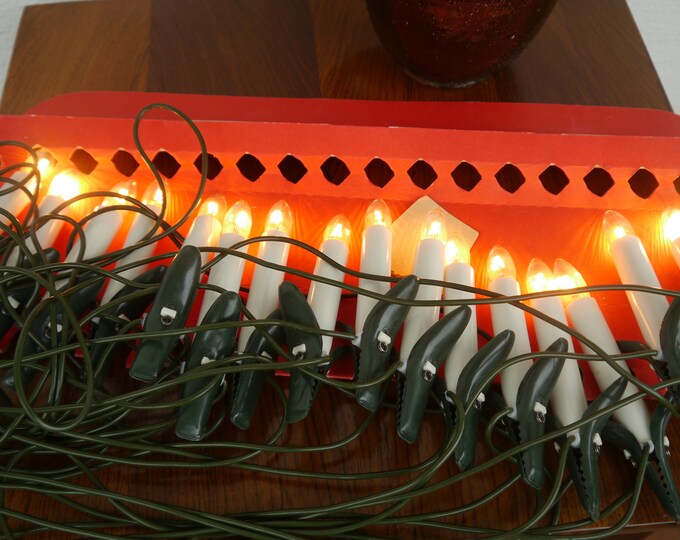 Rare Vintage Christmas Tree Lights Candles in Working Condition