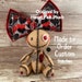 Creepy Cute Girl Voodoo Doll With Large Hair Bow, ORIGINAL Stitches Doll by Heart Felt Plush 