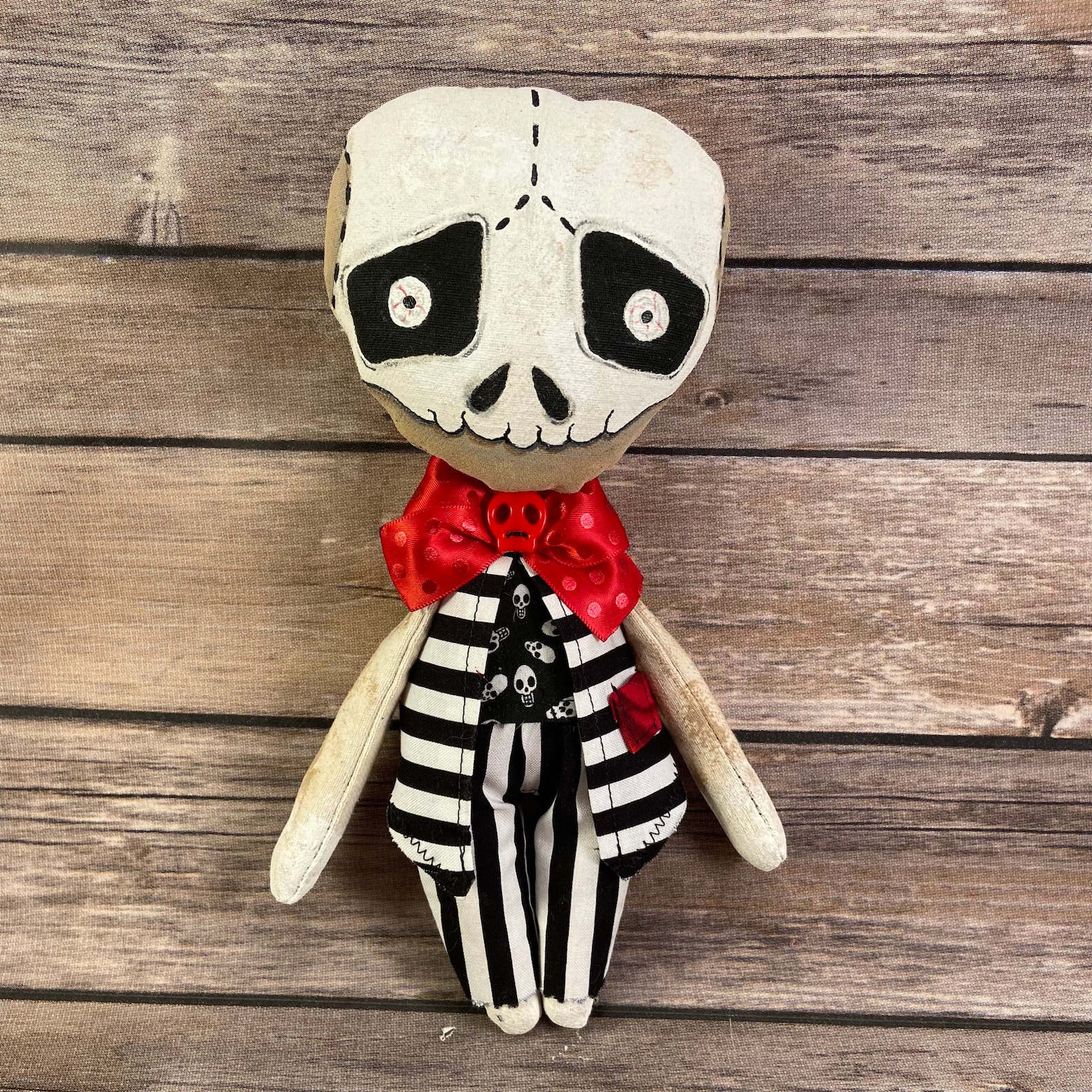 Suit Skeleton Doll Skeleton Plush Rag Doll Creepy Cute Etsy