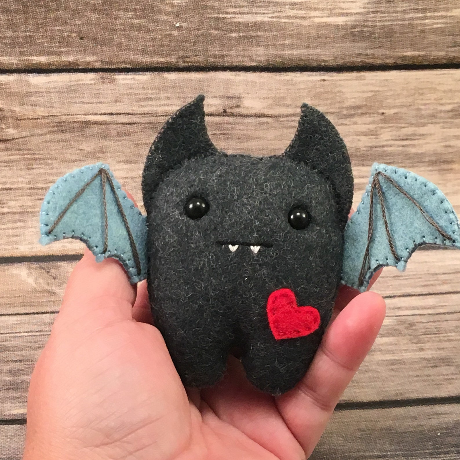 Bat Felt Plush Bat Felt Bat Plush Feltie Felt Doll Felt Etsy