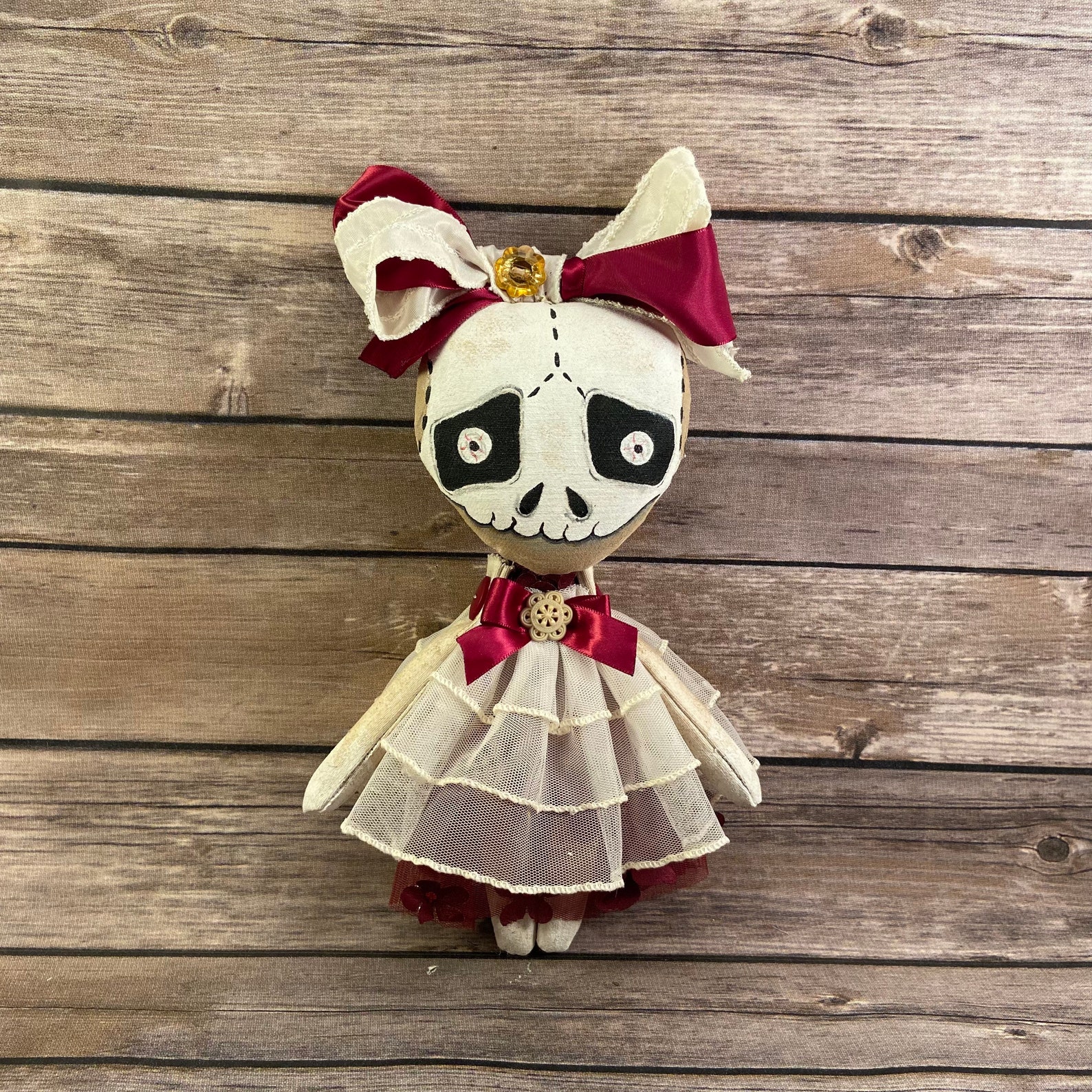 Dress Skeleton Doll Skeleton Plush Rag Doll Creepy Cute Etsy
