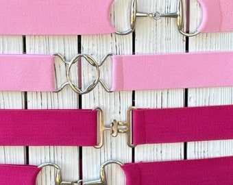 Equestrian Belts • 2 inch • Adjustable • Elastic • Pink!
