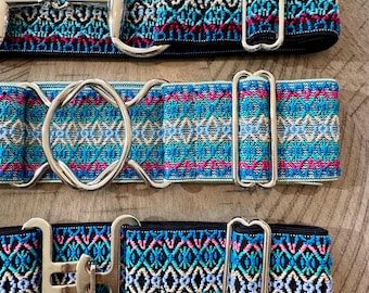 Equestrian Belts • 2 inch • Adjustable • Elastic • Blues
