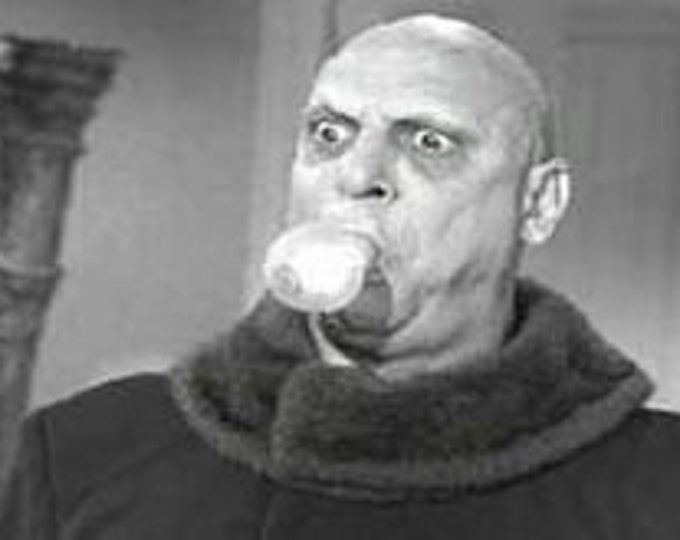 Uncle Fester Halloween Costume Magic Bulb That Lights up in Mouth Bald Head Wig Halloween Fun