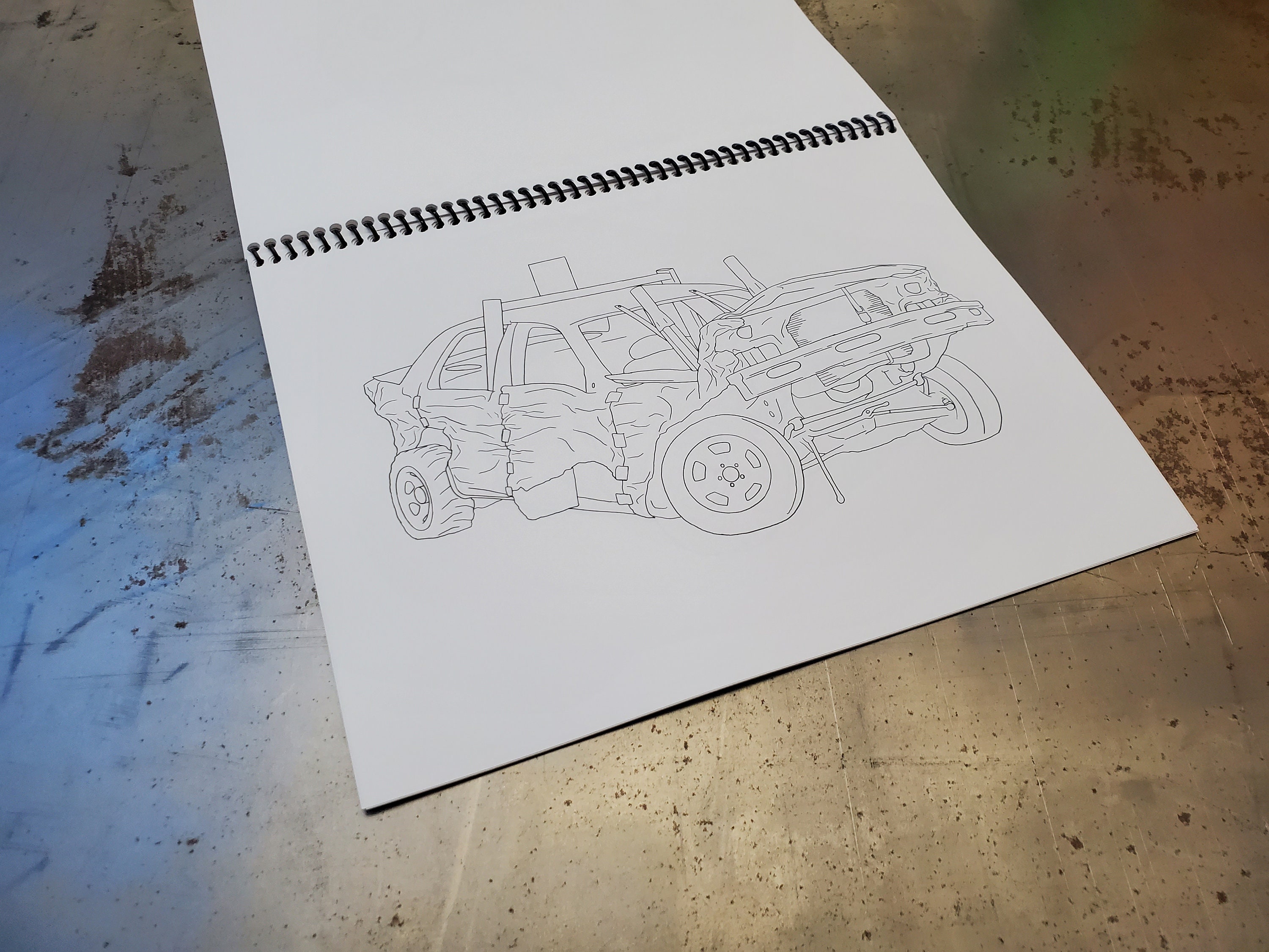 Libro para colorear Derby de demolición estándar - Etsy México, image size:3000x2250