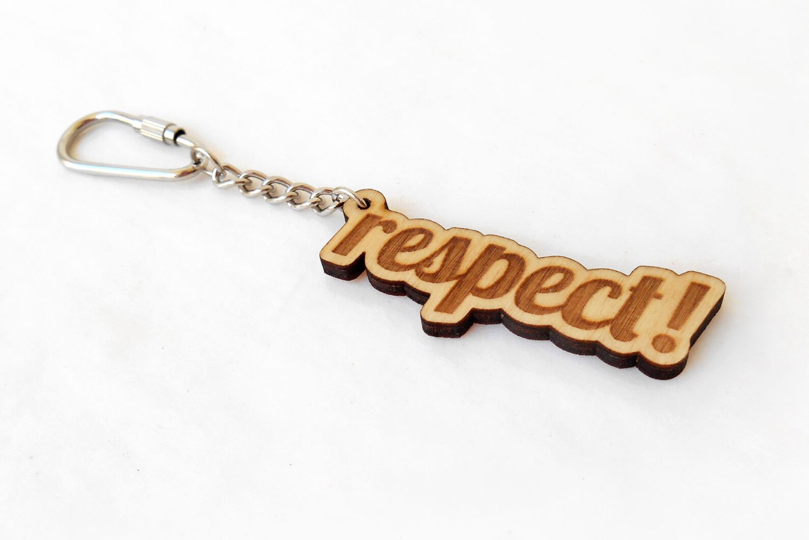 Word Keychain From Wood Wooden Keychain Engraved Keychain Etsy