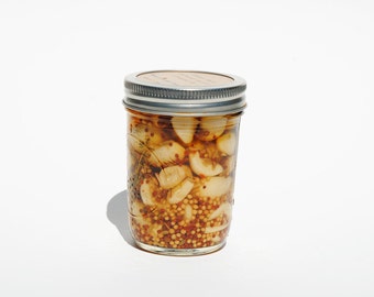 Lemon Herb Pickled Garlic 16 oz