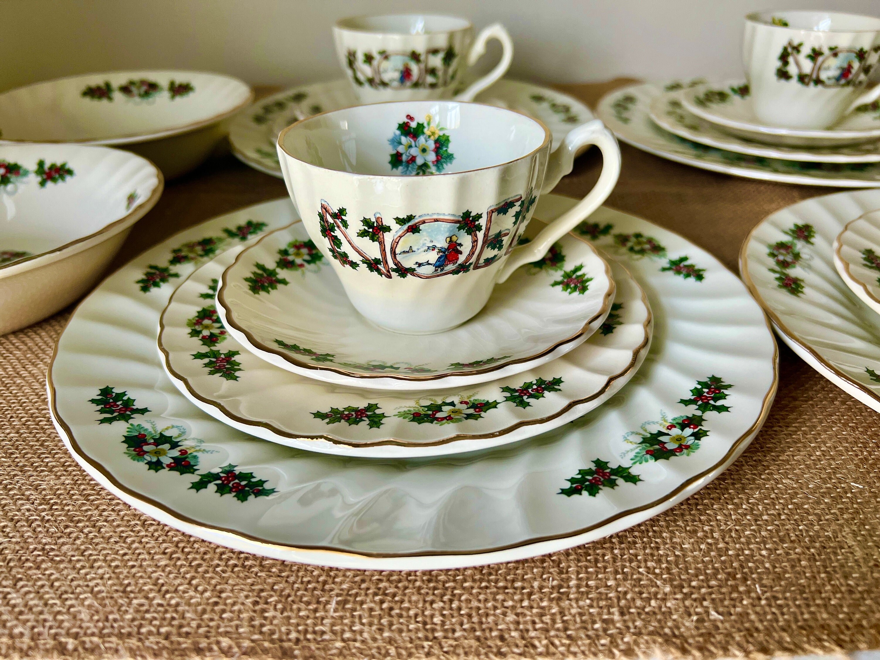 Red Dinnerware Sets for 8 Etsy