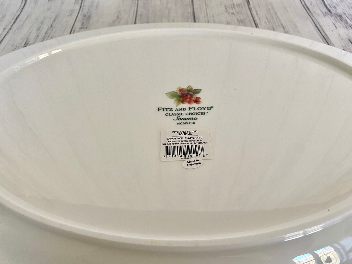 Fitz and Floyd Sonoma Pattern Large 17 Serving Platter - Etsy