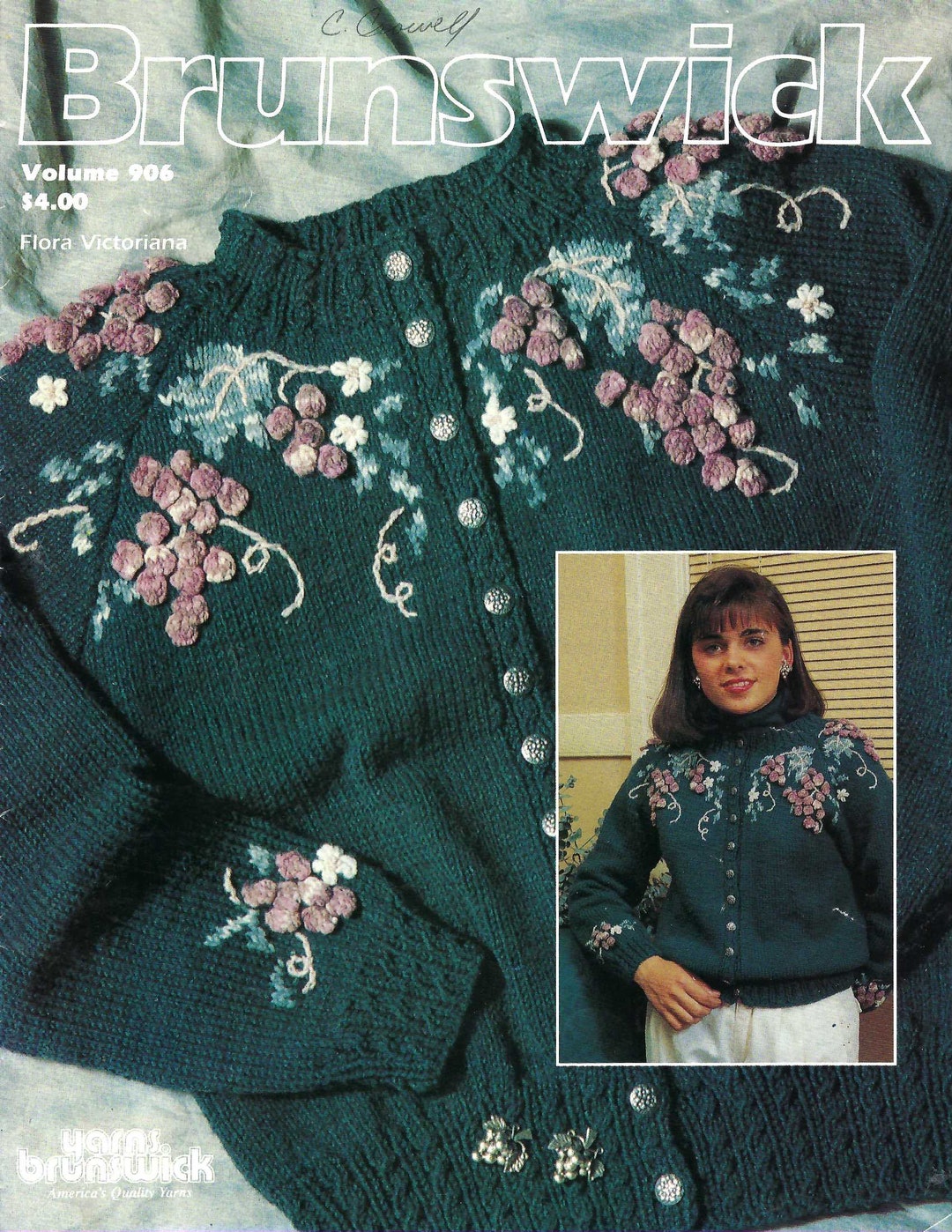 Vintage Knitting Sweater Patterns by Brunswick Flora Victorian Booklet