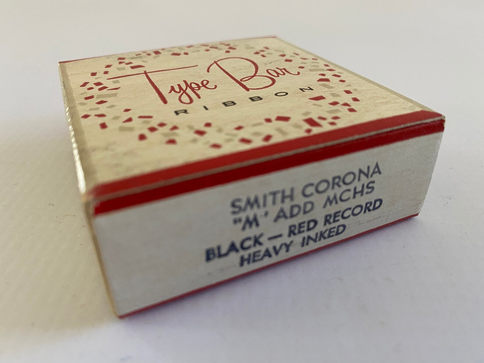 Typewriter Ribbon Box by Type Bar Brand Red Cardboard Box for Etsy