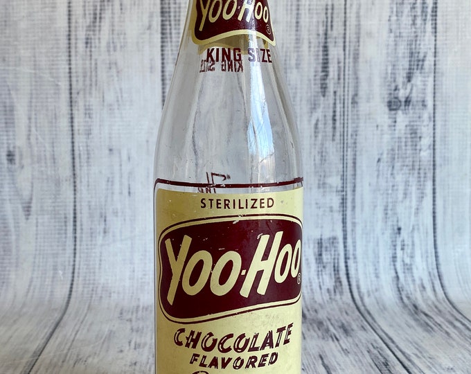 Vintage Yoo Hoo Glass Soda Bottle, Excellent Condition Chocolate