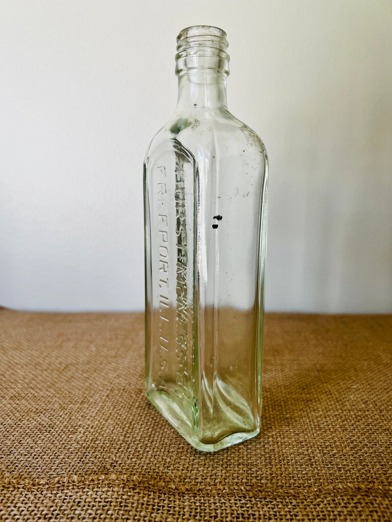 Antique Clear Glass Medicine Bottle Furst Mcness Company of - Etsy