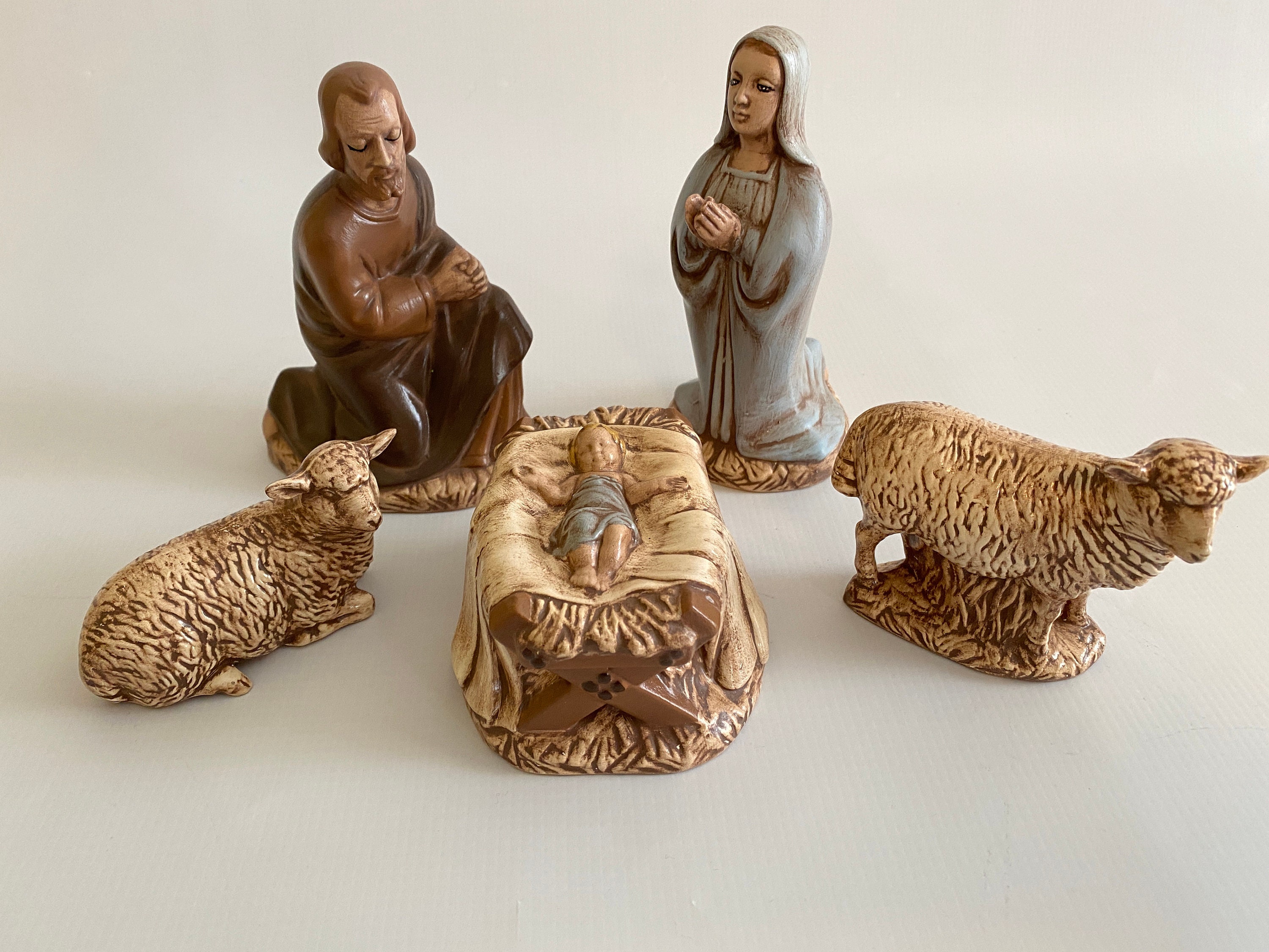 Vintage Ceramic Nativity Set Holland Mold Hand Made and Hand Etsy