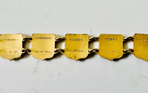 Vintage Canada Souvenir Charm Bracelet Enamel ove… - image 6
