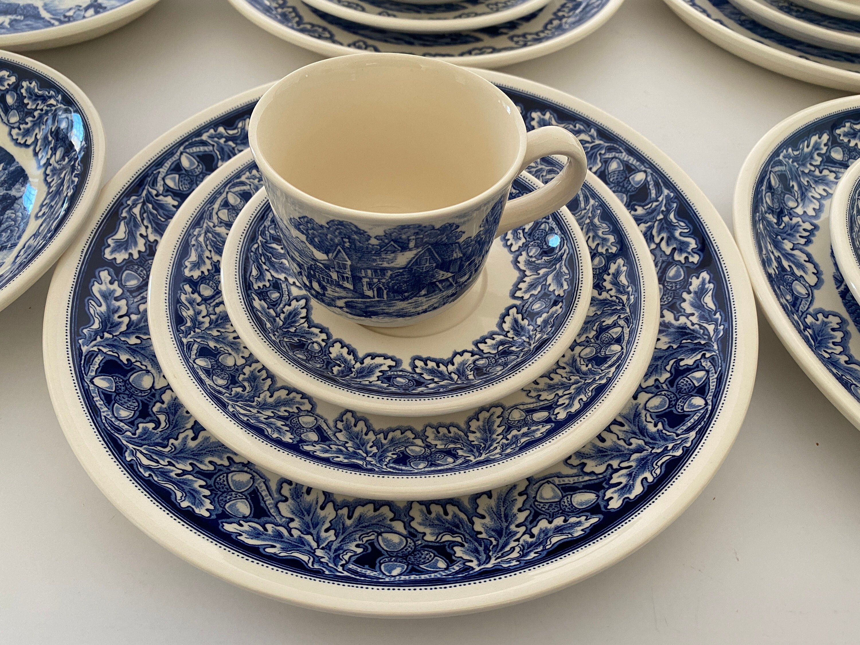 Vintage Blue and White Dinnerware Bilton's England BIL4 Etsy