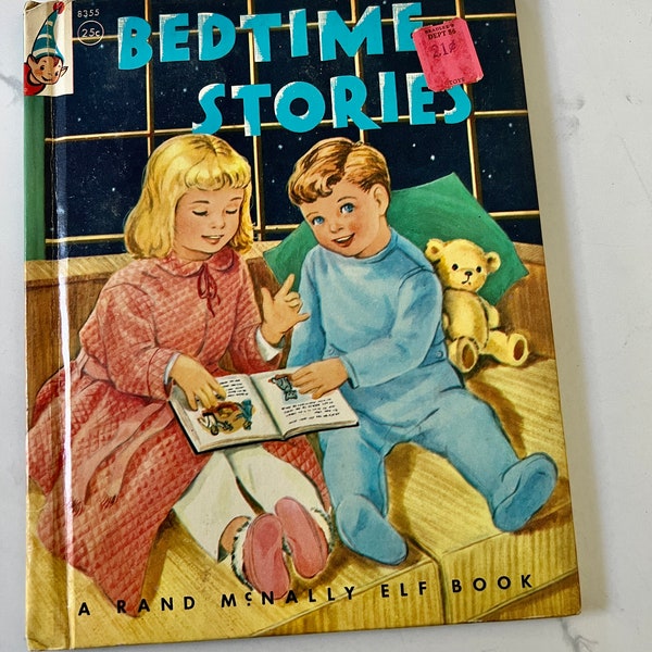 Vintage Childs Book Bedtime Stories by Mabel Watts Copyright 1955 Rand McNally Elf Book, Great Bedtime Book For Young Kids