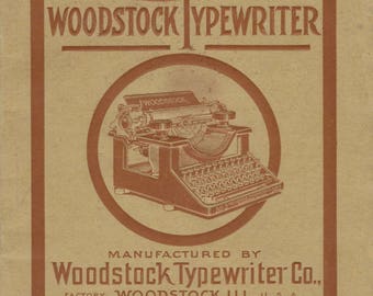 Woodstock Typewriter Manual, Directions For Using The Woodstock Typewriter, 32 Pages, Digital Download File, Full Color With Illustrations