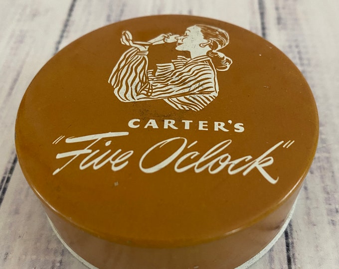 Vintage Typewriter Ribbon Tin by Carter's Five O'clock for Remington