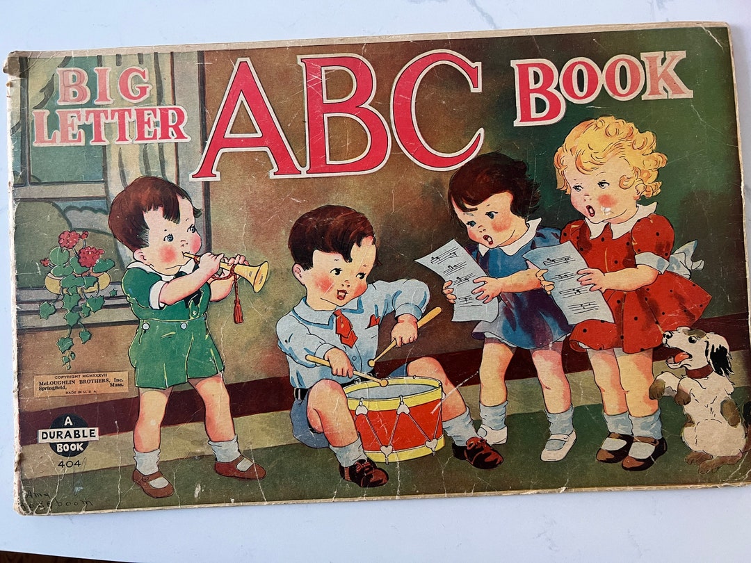 Rare Antique Children's Book Big Letter ABC Book, A Durable Book