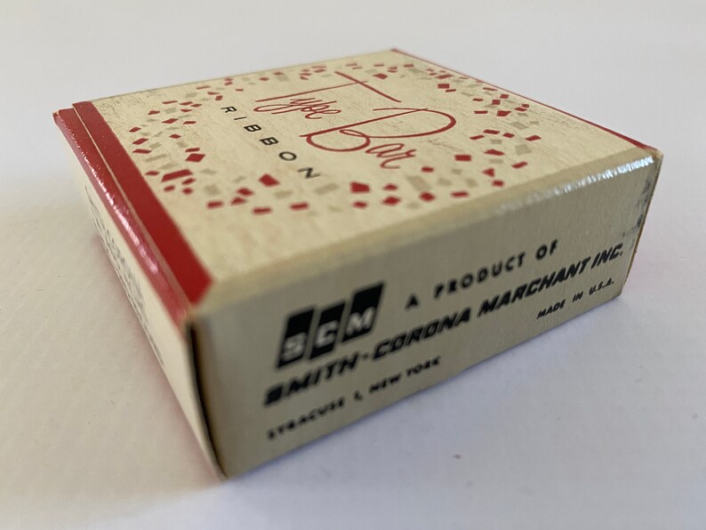 Typewriter Ribbon Box by Type Bar Brand Red Cardboard Box for Etsy