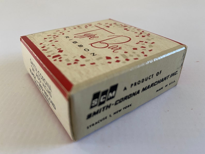 Typewriter Ribbon Box by Type Bar Brand Red Cardboard Box for Etsy