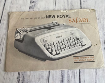 Original Royal Safari Typewriter Manual For Portable Typewriter, 15 Pages Authentic Original Not a Copy