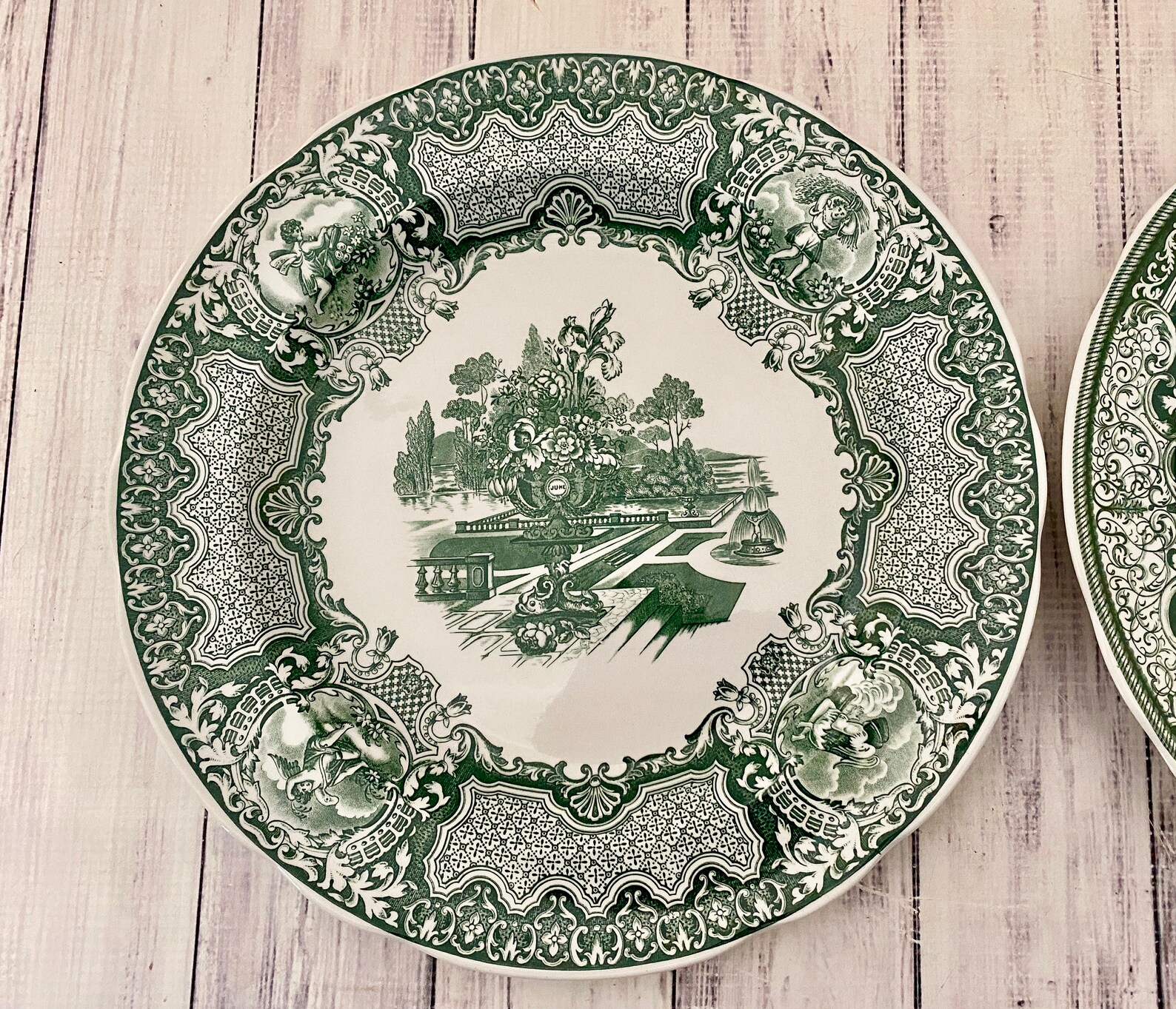 Spode Green Archive Collection Victorian Series Dinner Plate Etsy