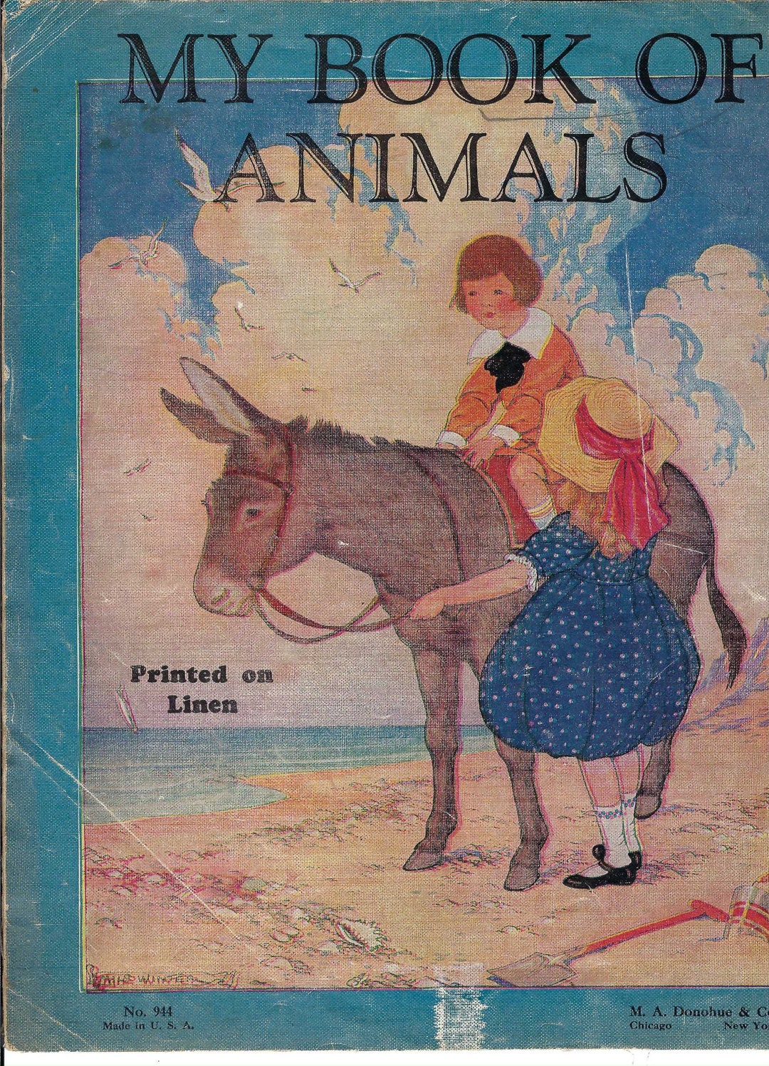 Rare Antique Children's Book My Book of Animals Published Etsy