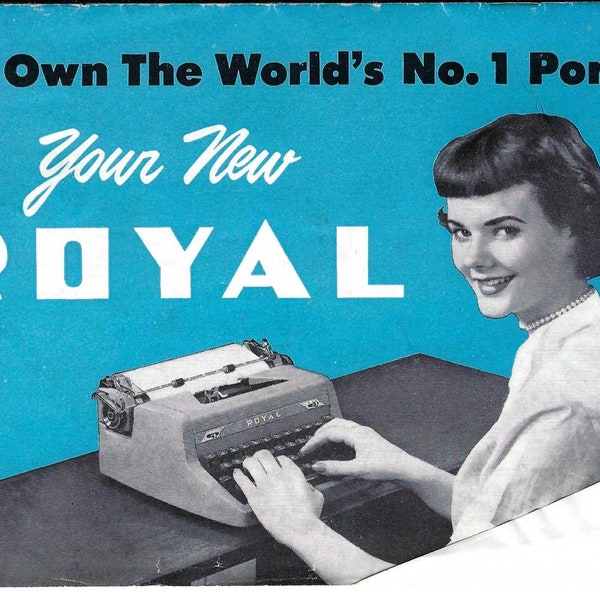 Original Royal Portable Typewriter Manual, No a Copy or Reproduction, Nice Vintage Condition, No Missing Pages