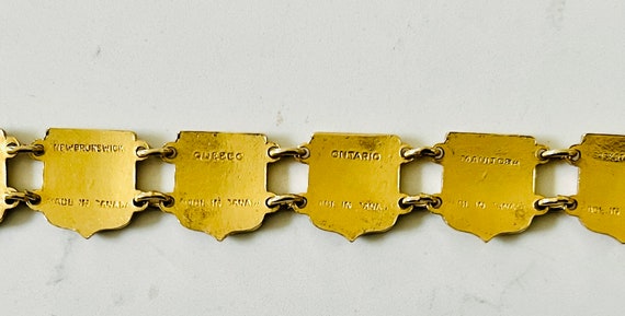 Vintage Canada Souvenir Charm Bracelet Enamel ove… - image 5