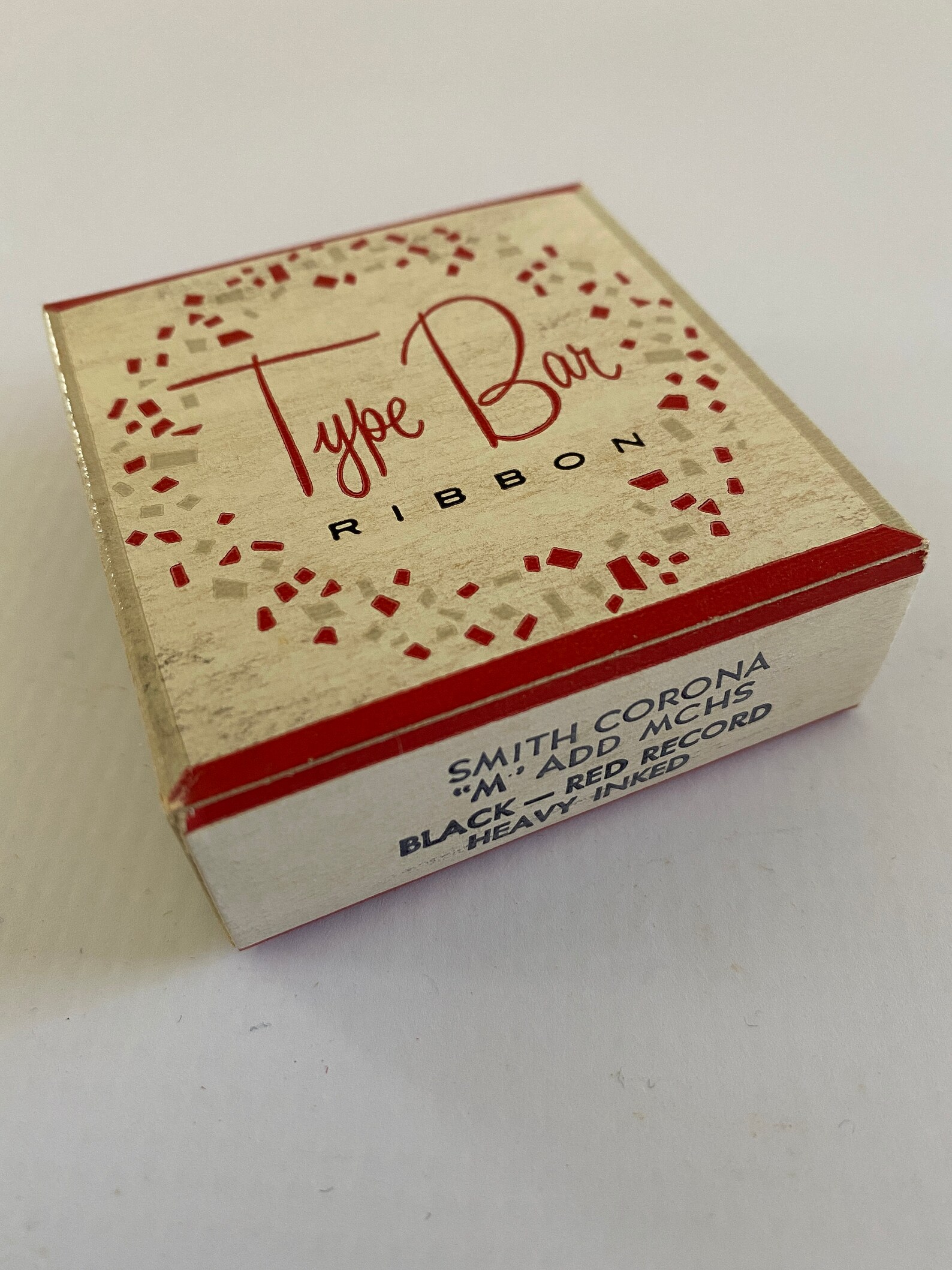 Typewriter Ribbon Box by Type Bar Brand Red Cardboard Box for Etsy