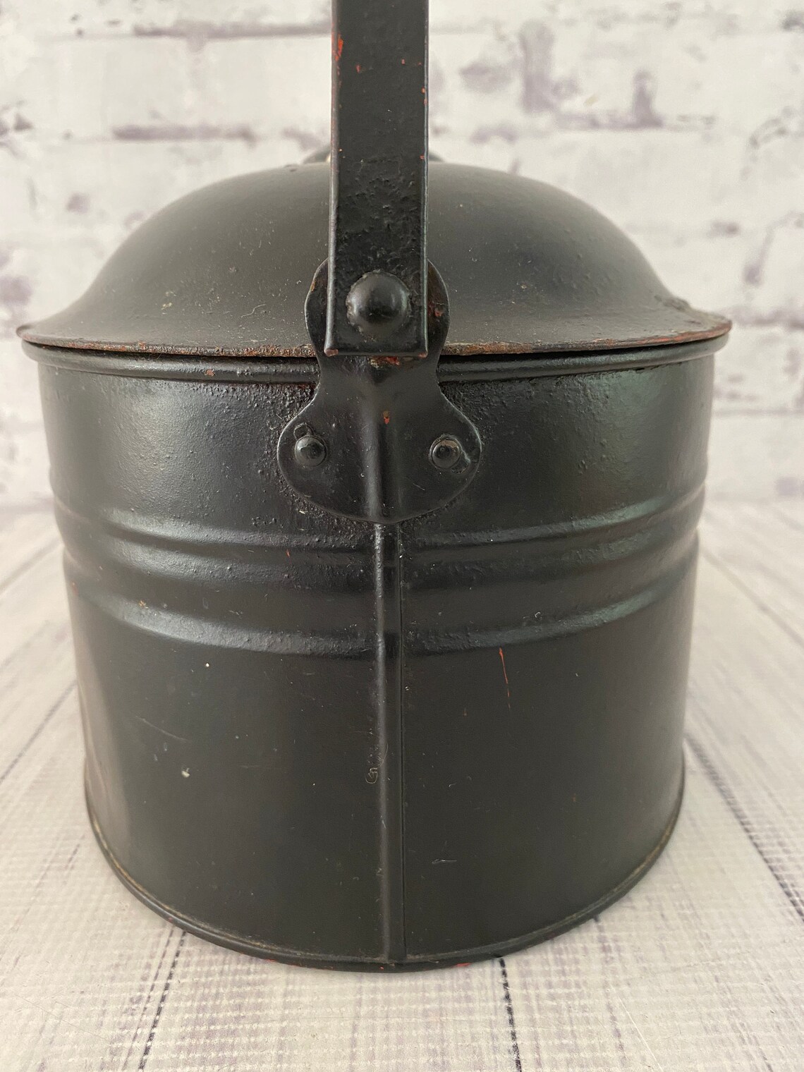 Antique Metal Lunch Pail Late Victorian Era Lunchbox in Very Etsy
