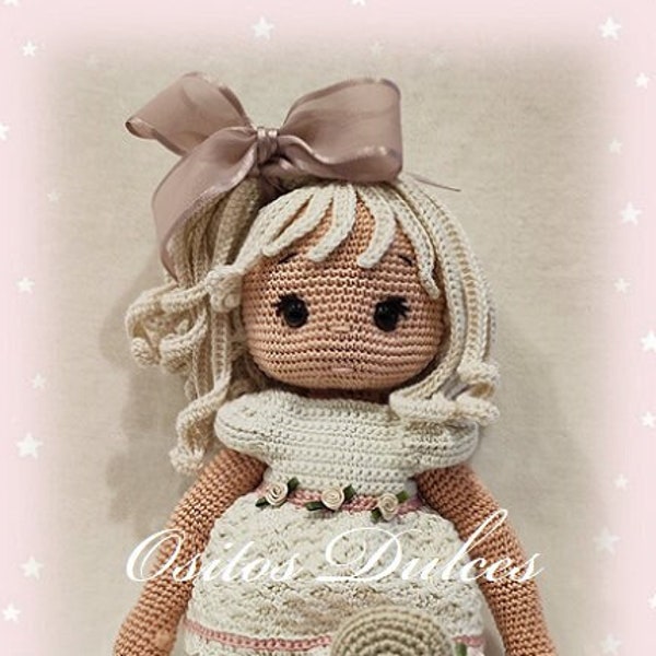 Martina doll clothes crochet pattern. For 40 cm dolls. (English and Spanish)