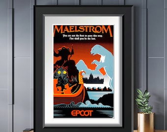 EPCOT Norway Maelstrom Attraction Poster Print Disney World Poster 8x10 11x14 11x17 13x19