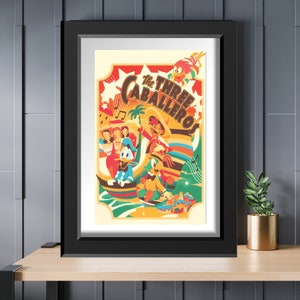 Disney Three Caballeros Donald Duck Jose Carioca Panchito Movie Poster 8x10 11x14 11x17 13x19