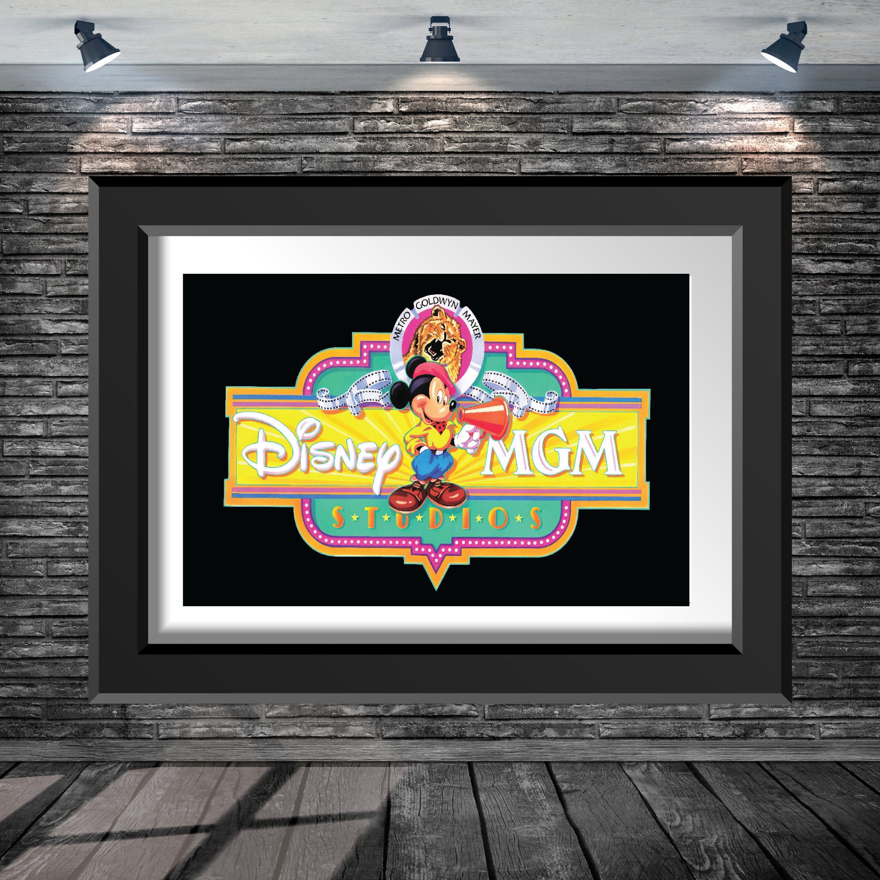 Disney MGM Studios Mickey Mouse Logo Walt Disney World Poster 8x10 11x14 11x17 13x19