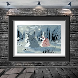 Mary Blair Cinderella Concept Sketch Cinderella Fairy Godmother Spell Disney Poster 8x10 11x14 11x17 13x19