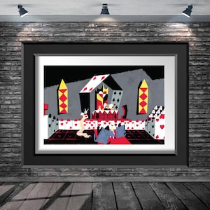 Disney Alice In Wonderland Queen of Hearts Trial Concept Mary Blair Print Poster 8x10 11x14 11x17 13x19