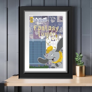 Disneyland Hotel Fantasy Tower California Resort Retro Travel Vintage Poster 8x10 11x14 11x17 13x19