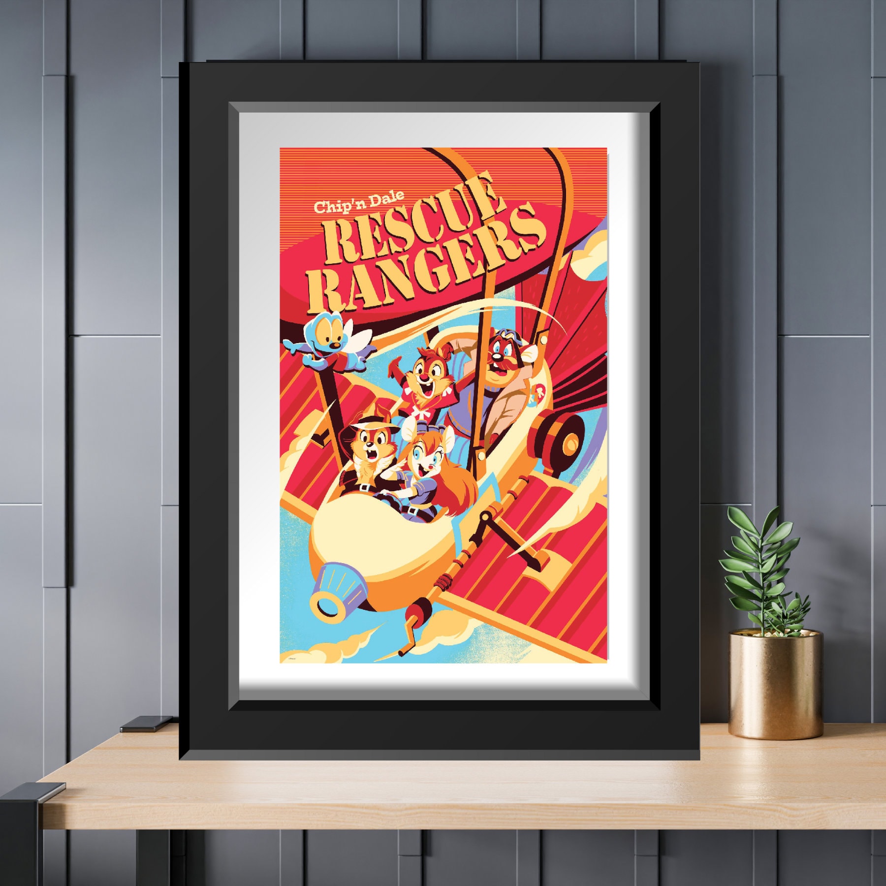 Disney Afternoon Rescue Rangers Chip Dale Monterey Jack Zipper Poster 8x10 11x14 11x17 13x19