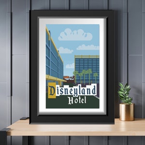 Disneyland Hotel Day California Resort Retro Travel Vintage Poster 8x10 11x14 11x17 13x19