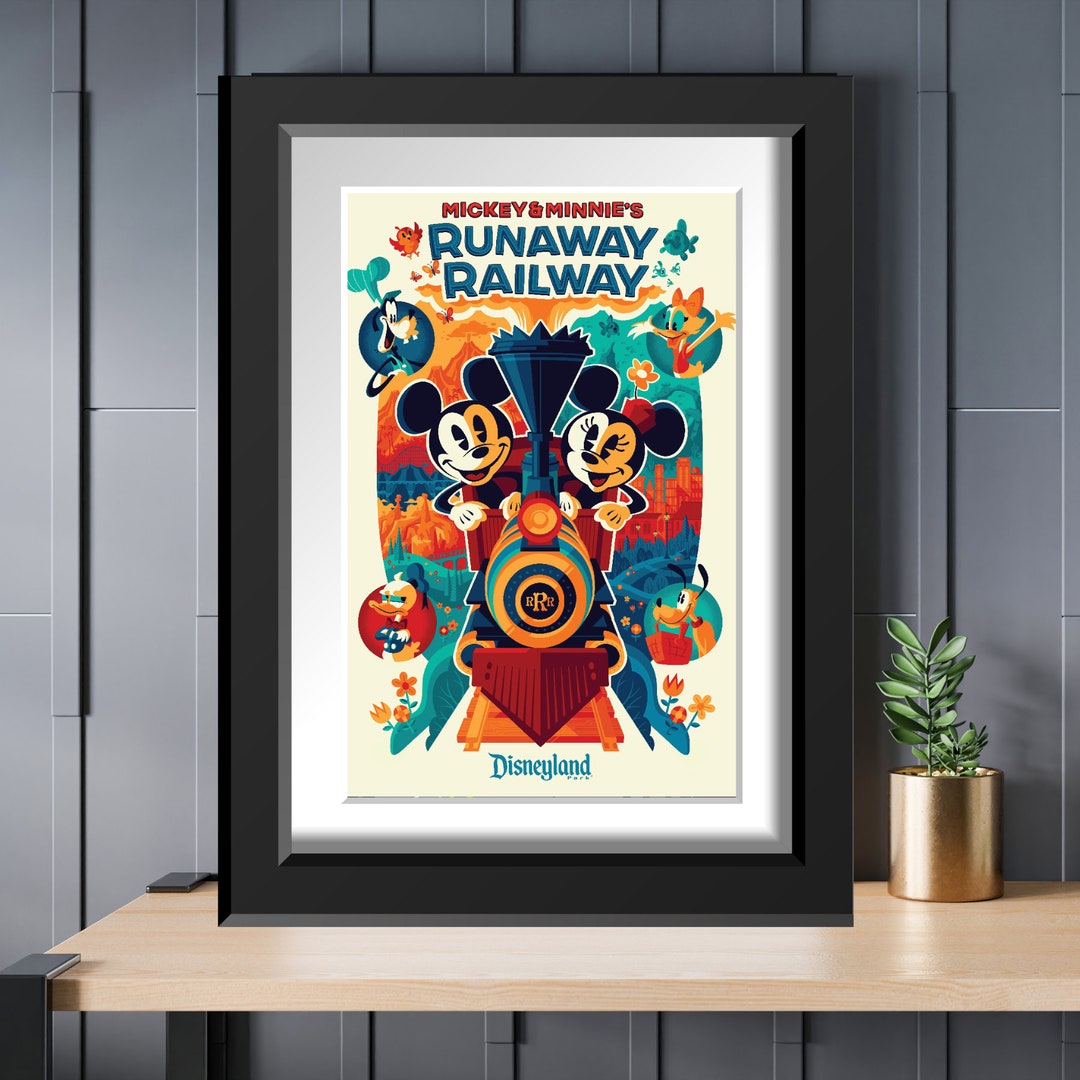 Mickeys Runaway Railway Disneyland Attraction Poster 8x10 11x14