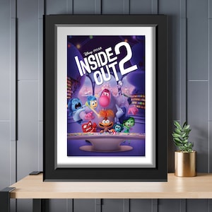 Inside Out 2 Emotions Joy Sadness Fear Disgust Anger Envy Anxiety Disney Movie Poster 8x10 11x14 11x17 13x19