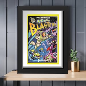 Disneyland Buzz Lightyear Astro Blasters Attraction Poster 8x10 11x14 11x17 13x19