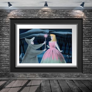 Mary Blair Cinderella Concept Sketch Fairy Godmother with Cinderella Disney Poster 8x10 11x14 11x17 13x19