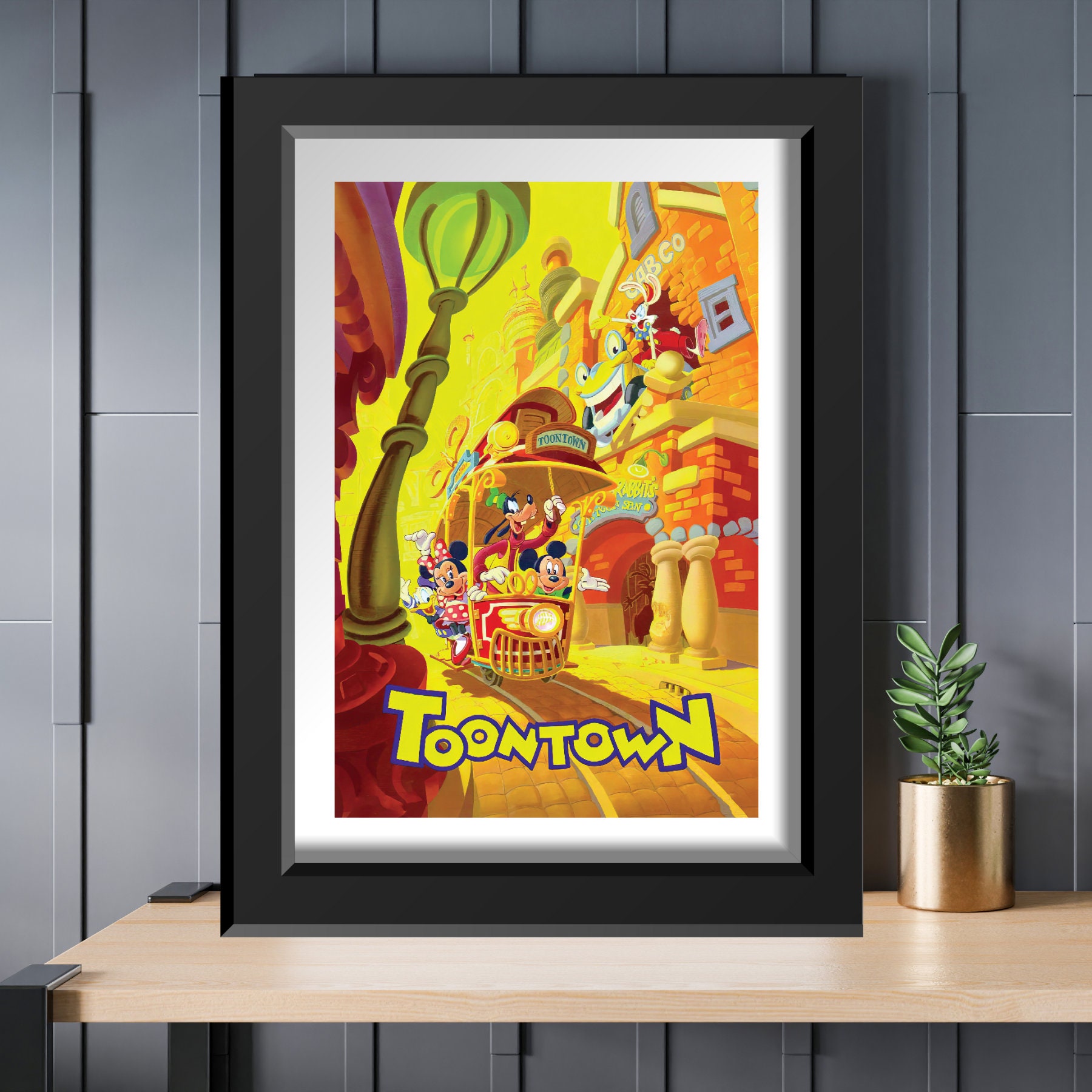 Walt Disney's Disneyland Mickey's Toontown Retro Poster 8x10 11x14 11x17 13x19