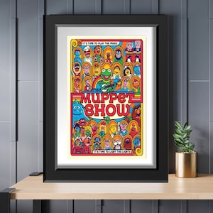 Disney Muppet Show Kermit the Frog Fozzie Bear Ralph Beaker Bunson Animal Miss Piggy Poster 8x10 11x14 11x17 13x19