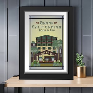 Disneyland Grand Californian California Resort Retro Travel Vintage Poster 8x10 11x14 11x17 13x19