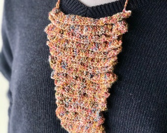 Crochet layered necklace pattern -  Beautiful boho necklace crochet pattern